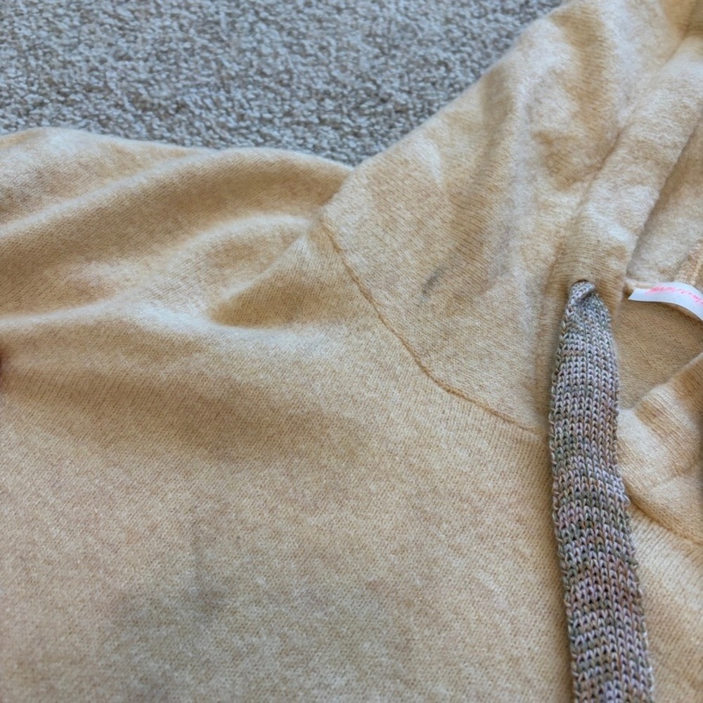 FP Movement SAMPLE Wool Blend Hoodie Womens S Beige Striped Casual Lounge‎ Cozy - Picture 4 of 8